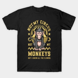 Not My Circus Not My Monkeys But I Know All The Clowns T-Shirt